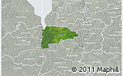 Satellite 3D Map of Puka, lighten, semi-desaturated