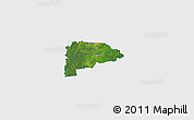Satellite 3D Map of Puka, single color outside