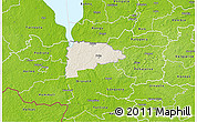 Shaded Relief 3D Map of Puka, physical outside