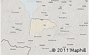Shaded Relief 3D Map of Puka, semi-desaturated