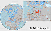 Gray Location Map of Puka, hill shading