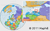 Political Location Map of Puka, highlighted country, highlighted parent region