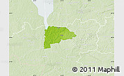 Physical Map of Puka, lighten