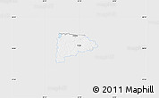 Silver Style Map of Puka, single color outside