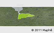Physical Panoramic Map of Puka, darken, semi-desaturated