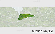 Satellite Panoramic Map of Puka, lighten