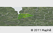 Satellite Panoramic Map of Puka, semi-desaturated