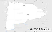 Silver Style Simple Map of Puka