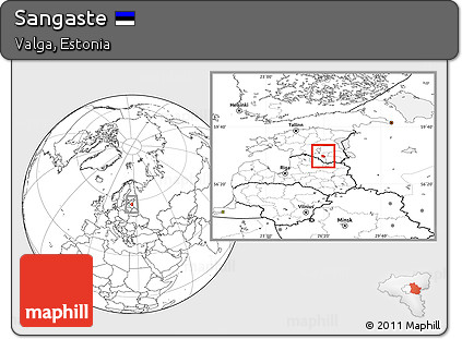 Blank Location Map of Sangaste