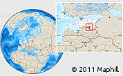 Shaded Relief Location Map of Sangaste, highlighted country, highlighted parent region