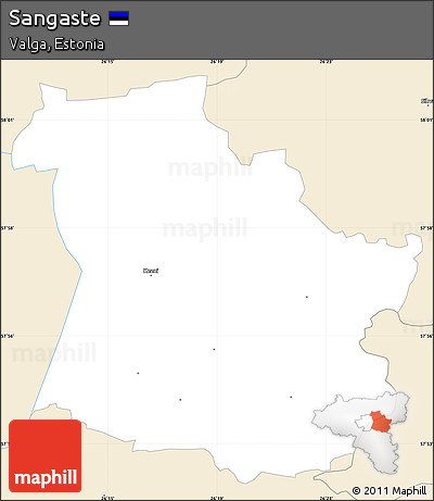 Classic Style Simple Map of Sangaste