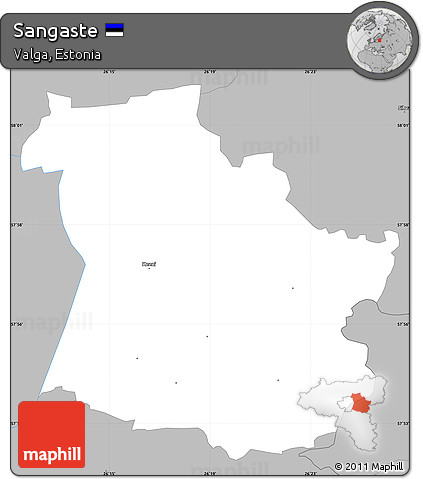 Gray Simple Map of Sangaste