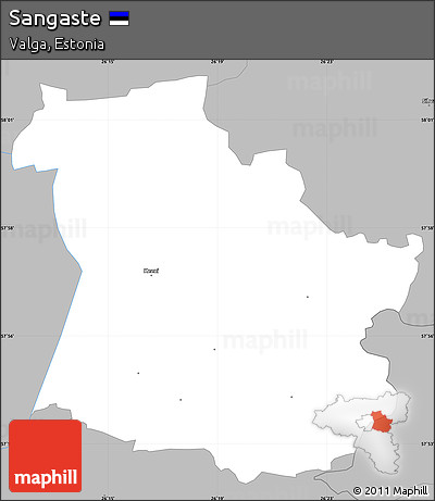 Gray Simple Map of Sangaste