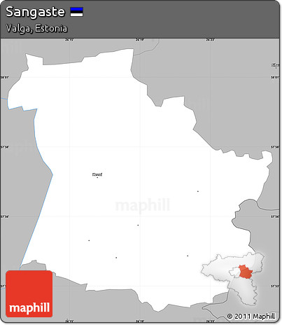 Gray Simple Map of Sangaste