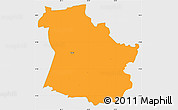 Political Simple Map of Sangaste, single color outside