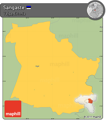 Savanna Style Simple Map of Sangaste
