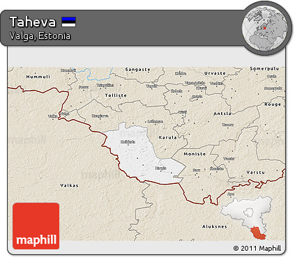 Classic Style 3D Map of Taheva