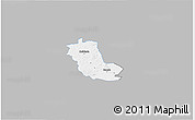 Gray 3D Map of Taheva, single color outside