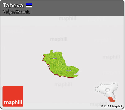 Physical 3D Map of Taheva, cropped outside