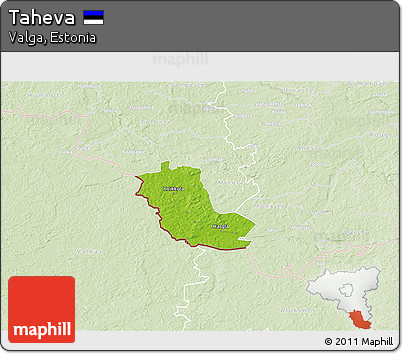 Physical 3D Map of Taheva, lighten