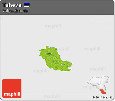 Physical 3D Map of Taheva, single color outside