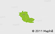 Physical 3D Map of Taheva, single color outside