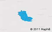 Political 3D Map of Taheva, single color outside