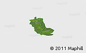 Satellite 3D Map of Taheva, single color outside