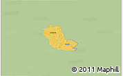 Savanna Style 3D Map of Taheva, single color outside