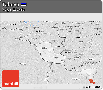Silver Style 3D Map of Taheva