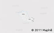 Silver Style 3D Map of Taheva, single color outside