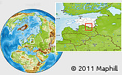 Physical Location Map of Taheva, highlighted country