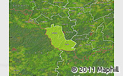 Physical Map of Taheva, satellite outside