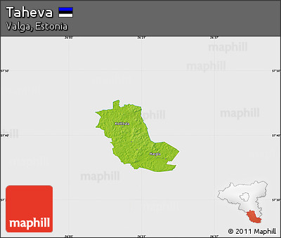Physical Map of Taheva, single color outside