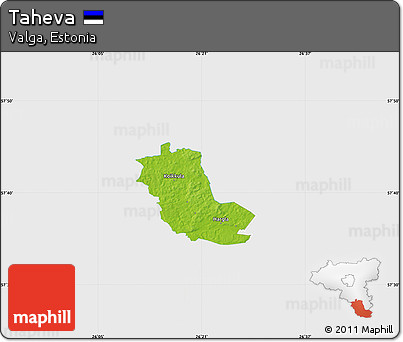 Physical Map of Taheva, single color outside