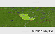 Physical Panoramic Map of Taheva, darken