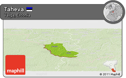 Physical Panoramic Map of Taheva, lighten