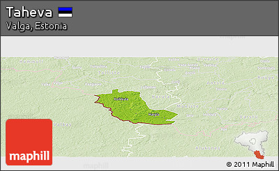 Physical Panoramic Map of Taheva, lighten