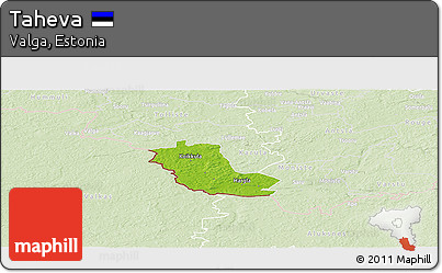 Physical Panoramic Map of Taheva, lighten