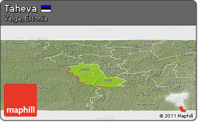 Physical Panoramic Map of Taheva, semi-desaturated