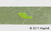 Physical Panoramic Map of Taheva, semi-desaturated