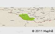 Physical Panoramic Map of Taheva, shaded relief outside