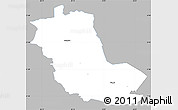 Gray Simple Map of Taheva, single color outside