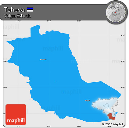 Political Simple Map of Taheva, single color outside
