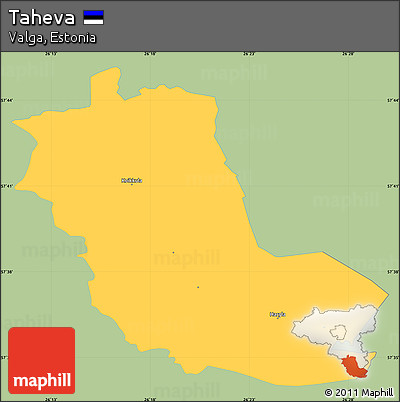 Savanna Style Simple Map of Taheva, single color outside