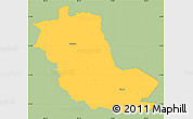 Savanna Style Simple Map of Taheva, single color outside