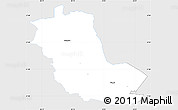 Silver Style Simple Map of Taheva, single color outside