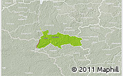 Physical 3D Map of Tolliste, lighten, semi-desaturated