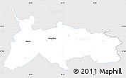 Silver Style Simple Map of Tolliste, single color outside
