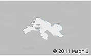 Gray 3D Map of Abja, single color outside